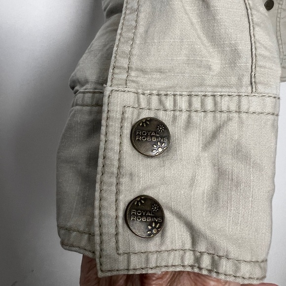 NEW Royal Robbins Women's Med Kick It Jacket Khaki UPF50 Utility Roll Tab Sleeve - Picture 5 of 10